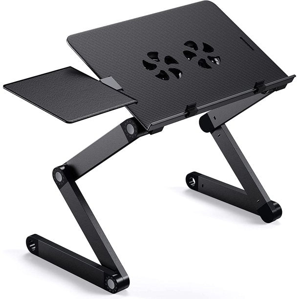 Myfurnideal Adjustable Laptop Table Stand for 15.6 Inch Laptops Portable Lap Desk with 2 CPU Fans, Detachable Mouse Pad for Sitting , Standing - Walmart.com