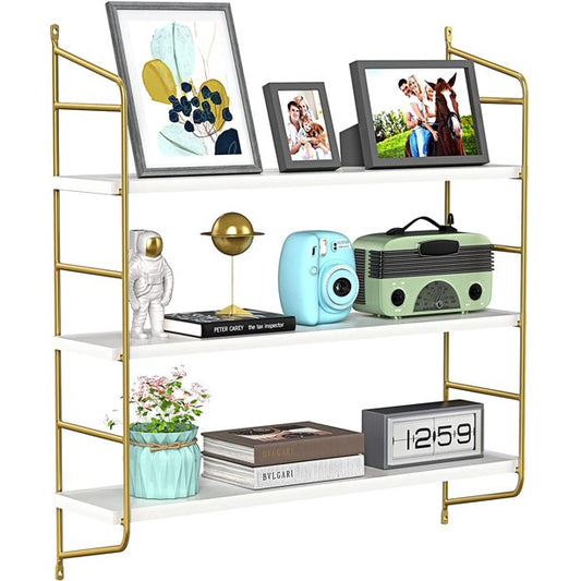 Myfurnideal Floating Shelf Adjustable Wall Mounted Shelves with 3 Panels for Living Room, Bedroom, Bathroom, Kitchen - Walmart.com