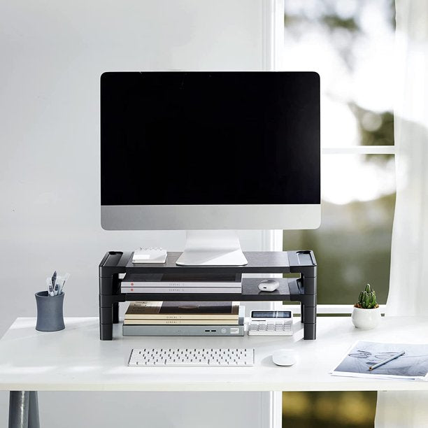 Monitor Stand Riser with Adjustable Height and 2 Platforms Ergonomic Computer Stand, Hold up to 44lbs - Walmart.com