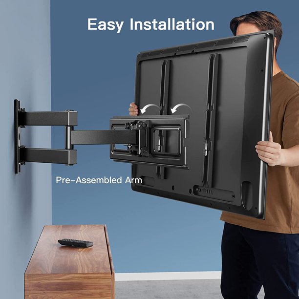 Myfurnideal TV Wall Mount for 32-55 inch Flat Curved Screen Full Motion TV Mount Bracket with Dual Articulating Arms, Hold up to 77lbs - Walmart.com