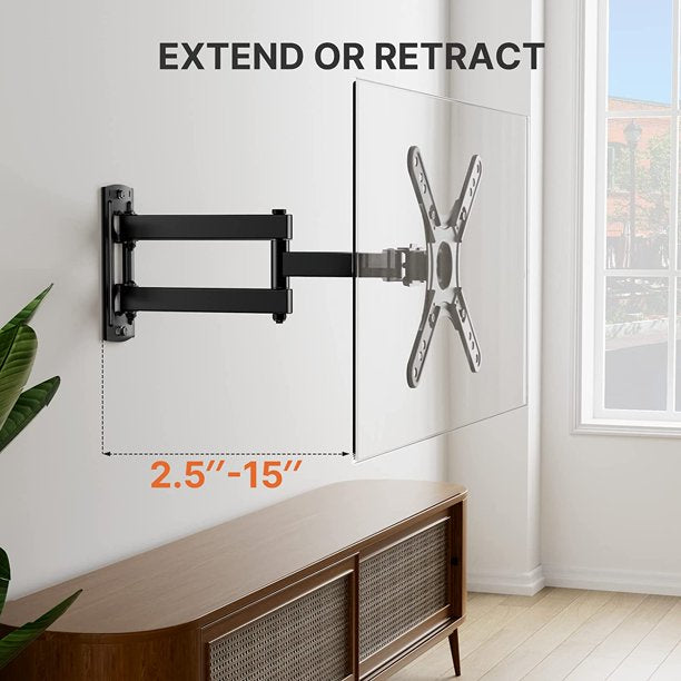 Full Motion TV Wall Mount Bracket for Most 17-42 Inch Flat Curved TVs & Monitors, Max 200x200mm, Hold up to 44lbs - Walmart.com
