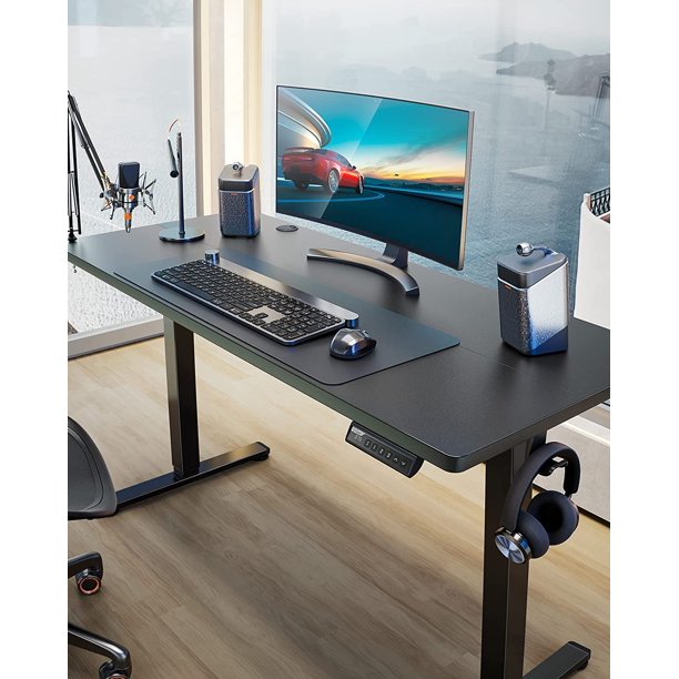 Electric Standing Desk 40" x 24" Height Adjustable Sit Stand up Desk for Home Office, Black - Walmart.com