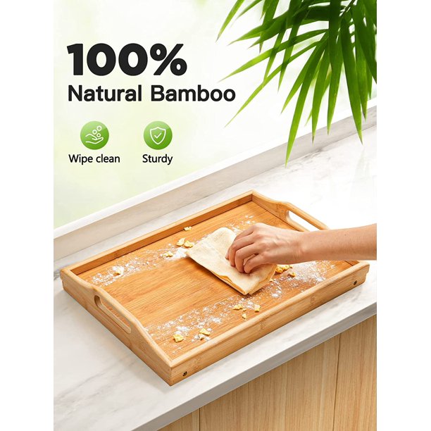 Foldable Bed Tray Table Bamboo Breakfast Tray Dinner Serving Tray for Sofa, Bed, Working, Eating, Reading - Walmart.com