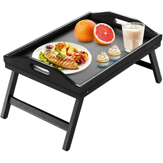 Myfurnideal Bamboo Bed Tray Table with Foldable Legs Laptop Desk Breakfast Tray for Sofa, Bed, Eating, Working - Walmart.com