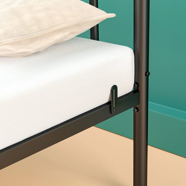 Full Size Metal Bed Frame No Box Spring Needed Platform Bed Frame with Sturdy Steel Headboard and Footboard, Black - Walmart.com