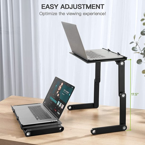 Myfurnideal Adjustable Laptop Table Stand for 15.6 Inch Laptops Portable Lap Desk with 2 CPU Fans, Detachable Mouse Pad for Sitting , Standing - Walmart.com