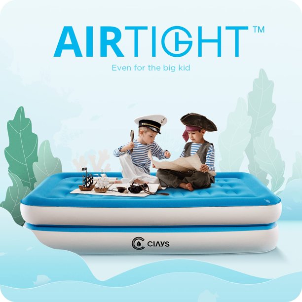 16" Twin Air Mattress with Built-in Pump and Carrying Bag, Blue - Walmart.com