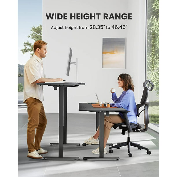 Electric Standing Desk 40" x 24" Height Adjustable Sit Stand up Desk for Home Office, Black - Walmart.com
