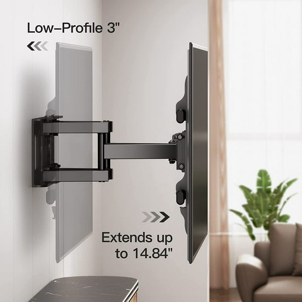 Full Motion TV Wall Mount for Most 37-75 Inch Flat Wall Bracket TV Mount with Articulating Arms, Holds up to 132lbs, Max 600x400mm - Walmart.com