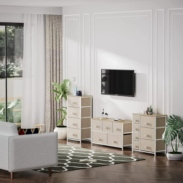 Myfurnideal Storage Tower with 7 Drawers Fabric Dresser Drawer with Steel Frame for Closet, Hallway, Entryway, Nursery Room - Walmart.com