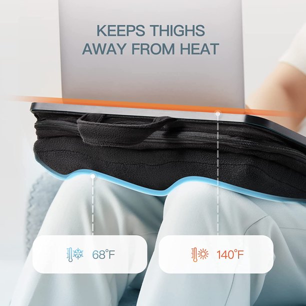 Portable Lap Desk Fits up to 14" Laptops Lightweight Laptop Tray with Zippered Storage & Anti-Slip Strip for Bed Sofa Travel - Walmart.com