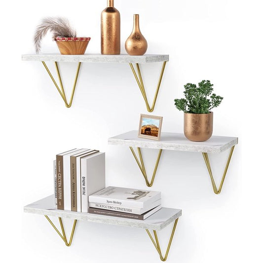 Myfurnideal 3 Sets Floating Shelves Wall Mounted Shelves for Bedroom, Living Room, Bathroom, Kitchen - Walmart.com
