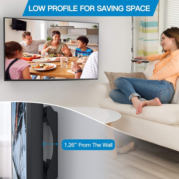 Fixed TV Wall Mount Bracket for 23-55 Inch LED, LCD, OLED, 4K Flat Curved Screen TVs Hold up to 99lbs, Max 400x400mm - Walmart.com