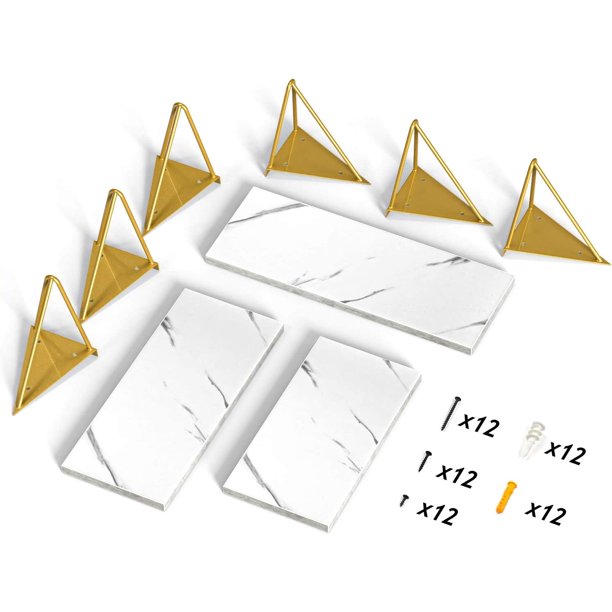 Myfurnideal 3 Sets Floating Shelves Wall Mounted Shelves for Bedroom, Living Room, Bathroom, Kitchen - Walmart.com