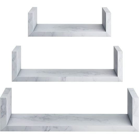 Myfurnideal 3 Sets Floating Shelves Wall Mounted U Shelf Storage Shelves for Bathroom, Bedroom, Living Room, Kitchen - Walmart.com