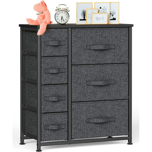 Myfurnideal Storage Tower with 7 Drawers Fabric Dresser Drawer with Steel Frame for Closet, Hallway, Entryway, Nursery Room - Walmart.com