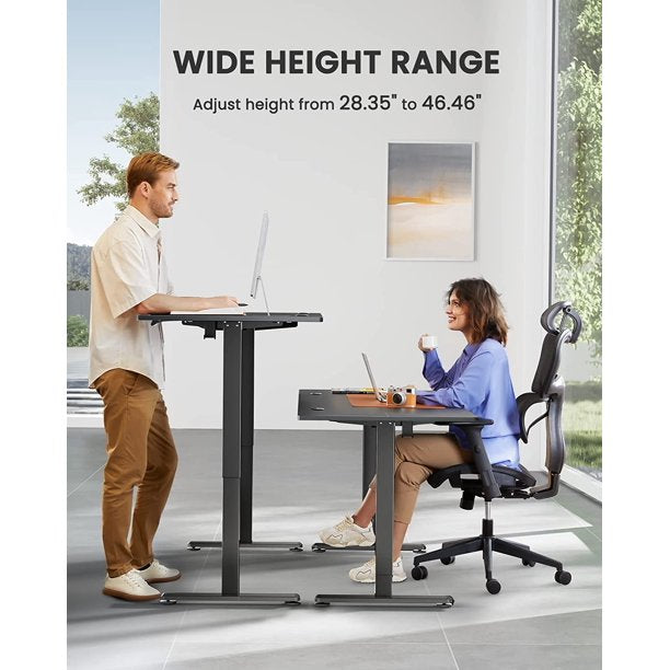 Electric Standing Desk 63x 28 Inches Height Adjustable Sit Stand up Desk Memory Computer Home Office Desk, Black - Walmart.com