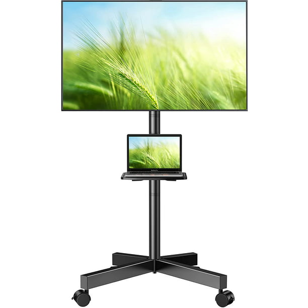 Mobile TV Stand for 23-60 Inch Screen TVs Tilt TV Cart with Shelf for Home Office, Holds up to 88Lbs, Max 400x400 mm - Walmart.com