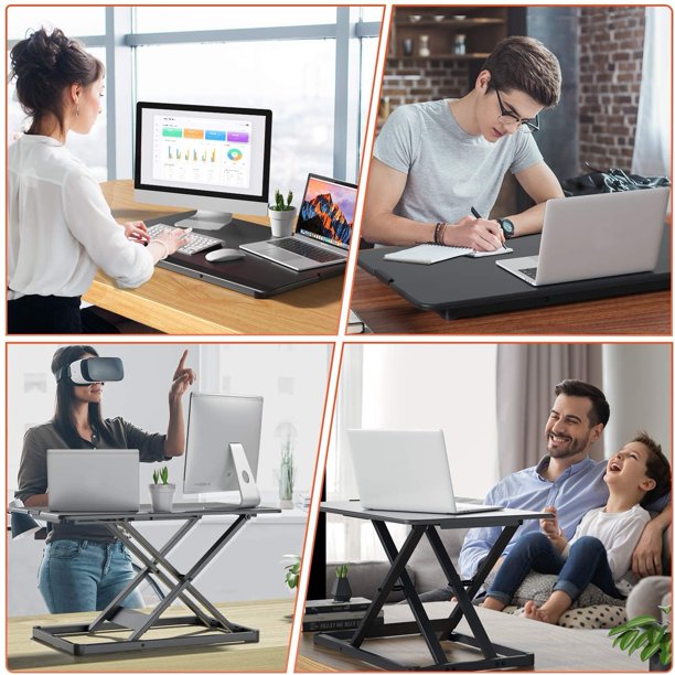 Adjustable Height Standing Desk Converter 28 Inch Wide Stand Up Desktop Riser for Home Office, Hold up to 22lbs - Walmart.com