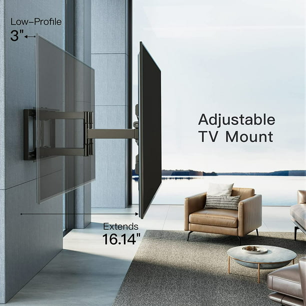 Myfurnideal Full Motion TV Wall Mount for Most 37-75 inch TVs Wall Bracket TV Mount with Dual Articulating Arms, Hold up to 132 lbs, Max 600x400mm - Walmart.com