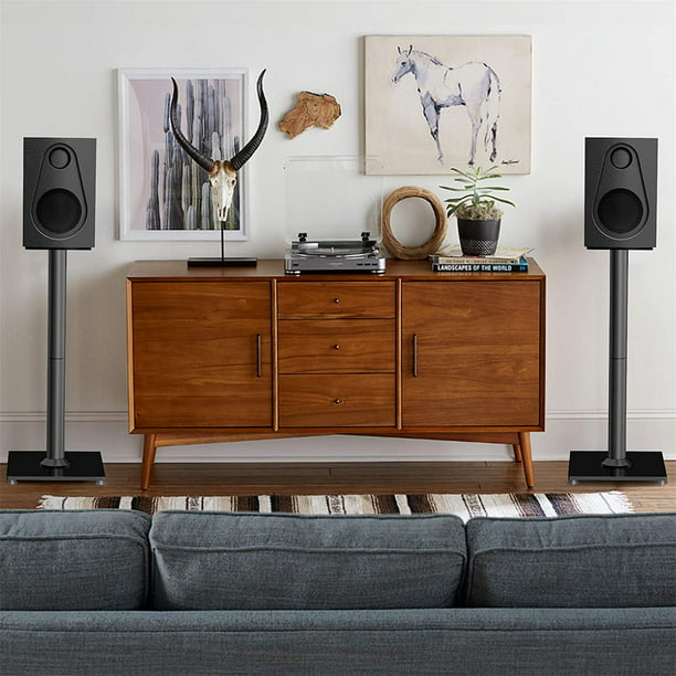 Myfurnideal 1 Pair Universal Speaker Stands Holds Bookshelf Speakers, Satellite up to 22lbs - Walmart.com