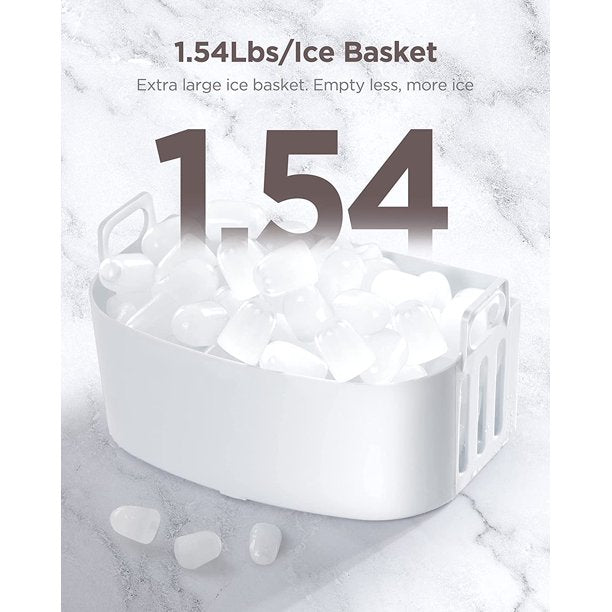 Portable Ice Makers Countertop, 9pcs/6min, 26lbs/24h, w/ 2 Sizes Bullet-Shaped Ice, Self-Cleaning, w/Scoop & Basket for Home, Kitchen, Office, Bar, Party, Red - Walmart.com