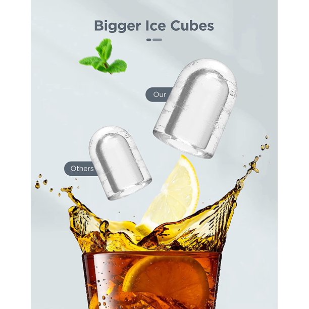 Portable Ice Maker Countertop with 2 Sizes Bullet-Shaped Ice, 28lbs/24h, Self-Cleaning, W/Scoop & Basket for Home, Kitchen, Office, Bar - Walmart.com