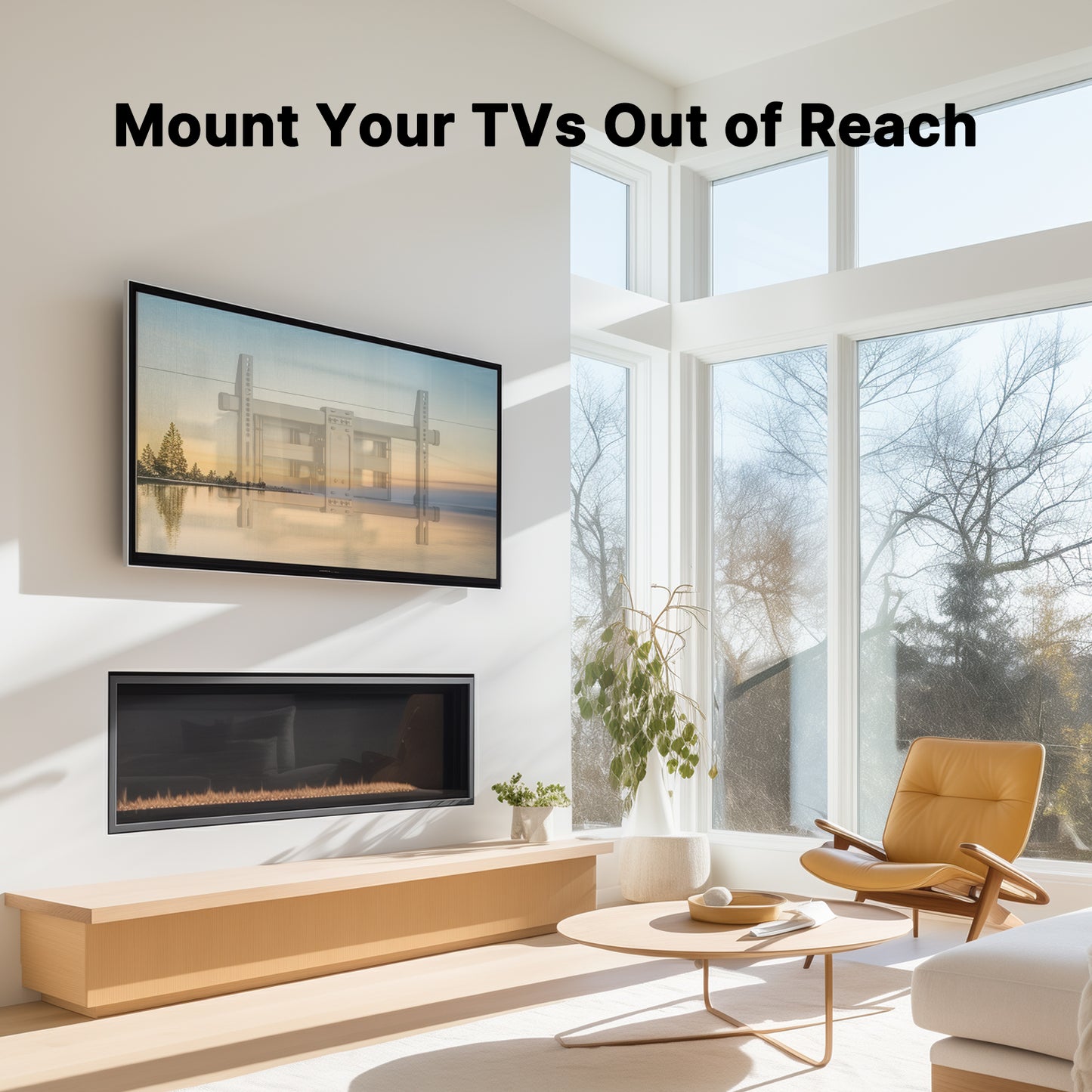 Full Motion TV Wall Mount for Most 37-75 inch TVs up to 132 lbs, Max 600x400mm, Wall Mount TV Bracket with Dual Articulating Arms, Tilt, Swivel, Extension