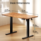Kyspho Electric Standing Desk, 48 x 24 inch Height Adjustable Stand up Desk with Memory Preset, Sit Stand Home Office Desk, Rustic Brown