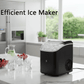 Philergo Nugget Ice Maker Countertop, 35lbs/Per Day, Self-Cleaning Sonic Ice Maker with Ice Scoop and Basket, Portable Chewable Pellet Ice for Home/Party/RV/Camping, Stainless Steels,Black