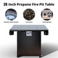 28" Gas Fire Pits for Outside 50,000 BTU Propane Fire Pit Table with Lid and Lava Rock, Black - Walmart.com