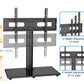 Universal Swivel Table Top TV Stand Mount Height Adjustable with Tempered Glass Base for 37-75 Inch TVs, Hold up to 99lbs, Max 600x400mm