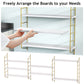 Myfurnideal Floating Shelf Adjustable Wall Mounted Shelves with 3 Panels for Living Room, Bedroom, Bathroom, Kitchen