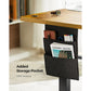 CHITOOMA 40" x 24" Electric Standing Desk, Adjustable Height Sit to Stand Desk with 4 Memory Pre-Set, Storage Bag, Headphone Hook for Home Office, Rustic Brown