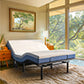 CHITOOMA Adjustable Bed Frame Twin XL with Massage and Wireless Remote Control, Adjustable Bed Base with Bed Nightlight and 2 USB Ports