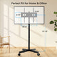 MountFTV Rolling TV Stand for 22-60 inch,Mobile TV Stand Holds up to 90lbs with Height Adjustable,TV Cart with Locking Wheels Max 400x400mm