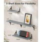Floating Shelves Wall Mounted 4 Set,Wood Shelves for Wall Decor, Rustic Storage Shelf, Wall Shelves for Bedroom, Bathroom, Living Room, Kitchen, Office,Gray