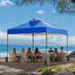 CHITOOMA 10 x 10ft Pop up Canopy Tent, Instant Outdoor Shelter Easy Portable Straight Leg Canopy Tent, Blue