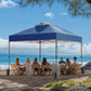 CHITOOMA 10 x 10ft Pop up Canopy Tent, Instant Outdoor Shelter Easy Portable Straight Leg Canopy Tent, Navy Blue