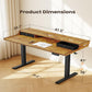 Electric Standing Desk with Drawers, 48″ x 24″ Gaming Desk with Monitor Stand,Brown