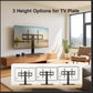 Universal Swivel TV Mount Stand Base for 37 to 70 inch LCD LED TVs, Height Adjustable Table Top TV Stand with Tempered Glass Base, Max 600x400mm, Holds up to 88lbs