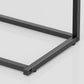 C Shaped End Table, Vintage Side Table for Couch, Laptop, Coffee, Snack, Sofa Side End Table C Shape for Living Room, 27"(H) x 19.7"(W) x 12.6"(D), Gray