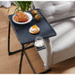TV Tray Table, Folding Tray Table for Eating with 6 Adjustable Height & 3 Tilt Angle Adjustments, Black