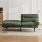 CHITOOMA 75" W Corduroy Convertible Futon Sofa Bed with Adjustable Backrest & Armrests, Comfy Loveseat Folding Sleeper Sofa Couches for Living Rooms Apartment Office, Green