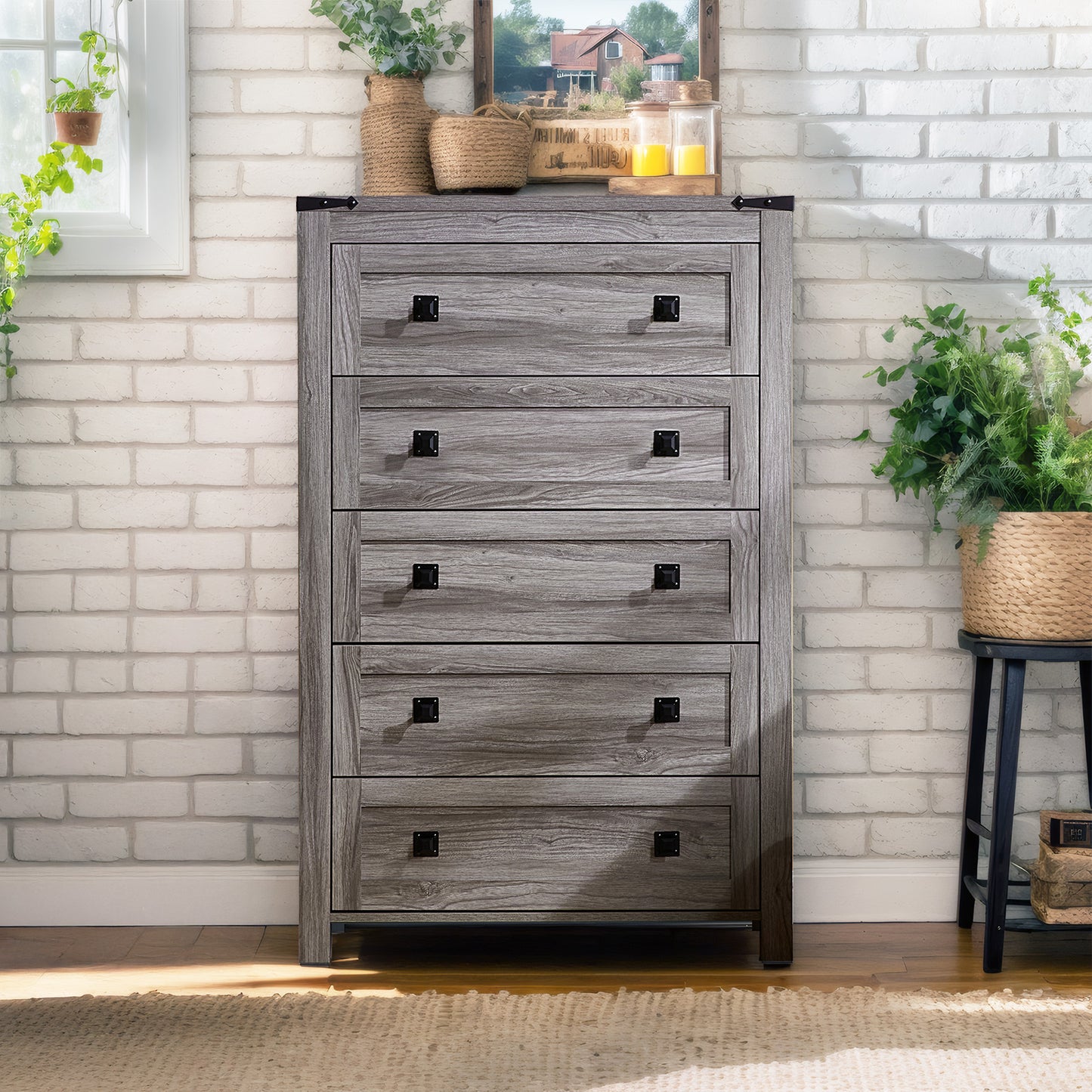 CHITOOMA 5 Drawer Dresser for Bedroom Modern Storage Tower for Closet, Hallway, Entryway, Nursery Room