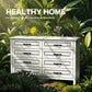 Farmhouse 8 Drawer Horizontal Dresser for Bedroom, Modern White Chest of Drawers Wood Storage Cabinet for Living Room, Hallway, Entryway, Nursery Room