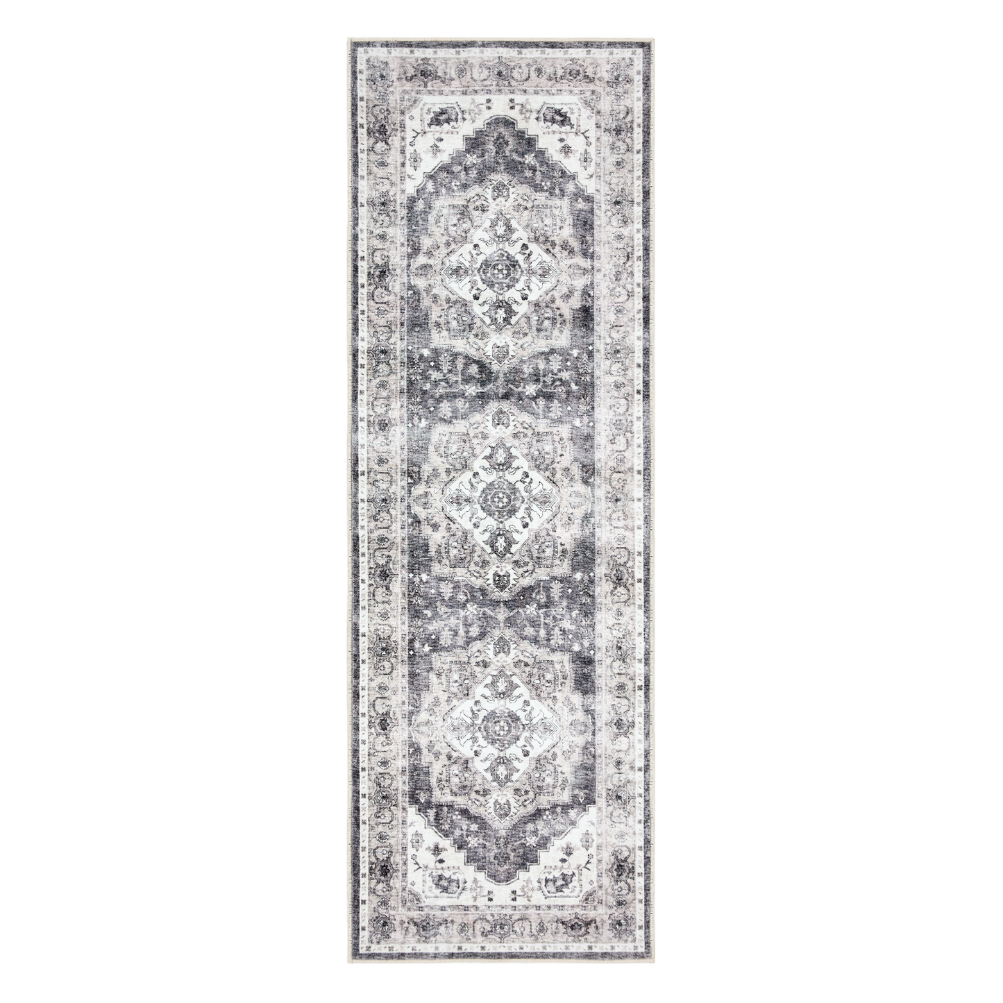 2'x6' Washable Runner Rug with Non-Slip Backing for Hallway, Kitchen, Entryway, Bedroom, Laundry, Bathroom