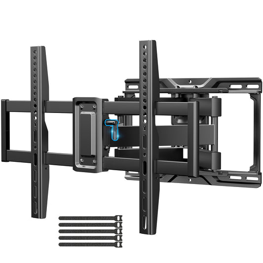 MountFTV Full motion TV Wall Mount Bracket for 42-85 600x400mm, Holds up to 132lbs