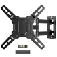 MountFTV Full Motion TV Wall Mount Bracket 360°Rotation for 13-42 inch Flat Curved Screen Universal TVs & Monitors, Max 200x200mm, Holds up to 44 lbs