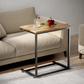 C Shaped Metal Sofa Side End Table Side Table TV Tray Table for Sofa,Couch Table,Bedroom,Set of 2 (Rustic Brown)